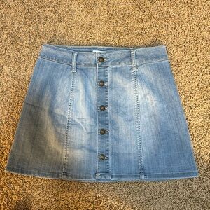 Sky and Sparrow jean skirt.